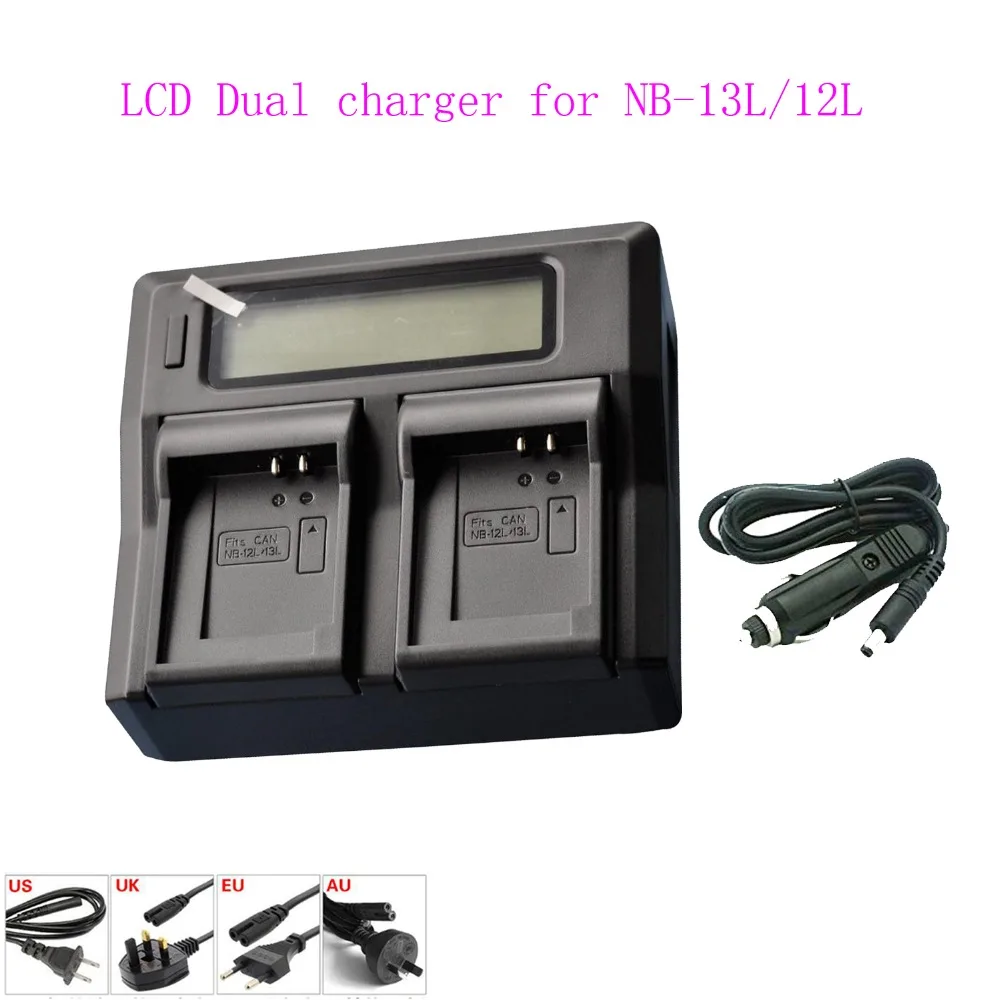 

1pcs NB-13L NB13L NB 13L LCD Dual Charger for Canon PowerShot G5X G7X G7X Mark II G9X SX720 HS Digital Camera
