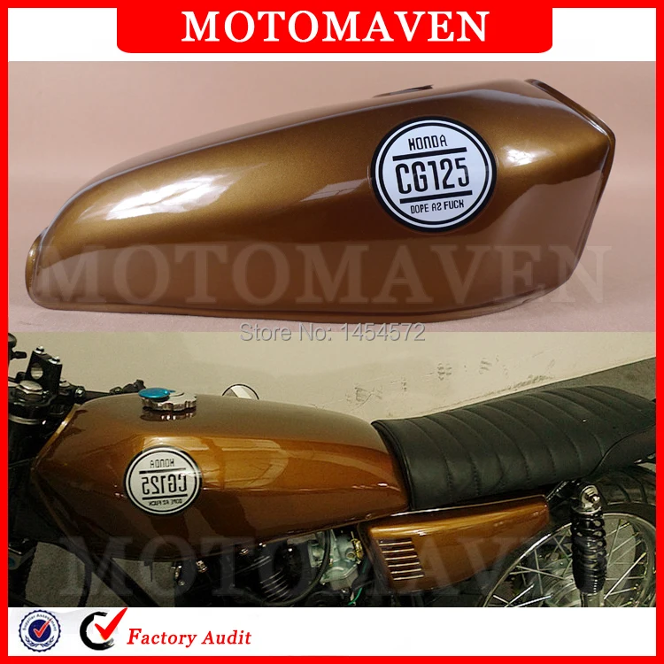 

CG 125 FUEL TANK  9L / 2.4 Gal Capacity NX650 DOMINATOR GAS CAFE RACER  TANK CG125 Fashion Retro Modified  Motocycle TANK Brown