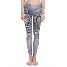 New 2017 Casual Women Leggings Floral 3D Digital Printed Skinny Slim Stretchy Fitness Leggings Jegging Pencil Pants Trousers