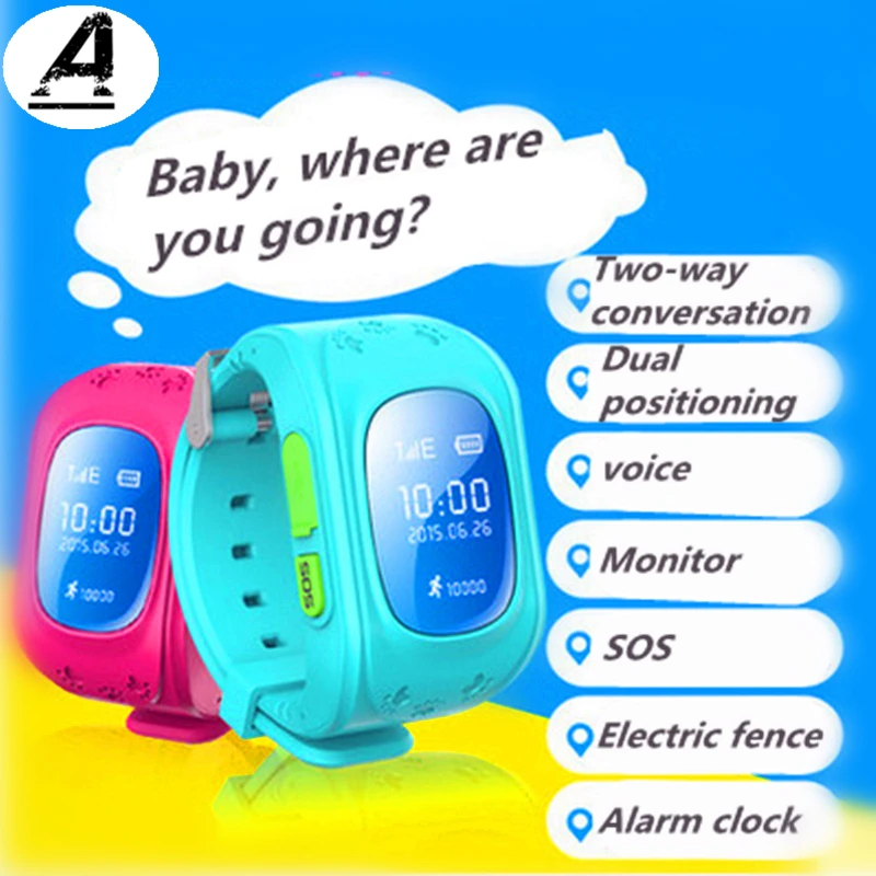 Kids Smart Watch GPS Phone Smart Bracelet Hlemfo Lem GPS Tracker Anti-Lost One Button SOS Positioning Baby Position IOS Android