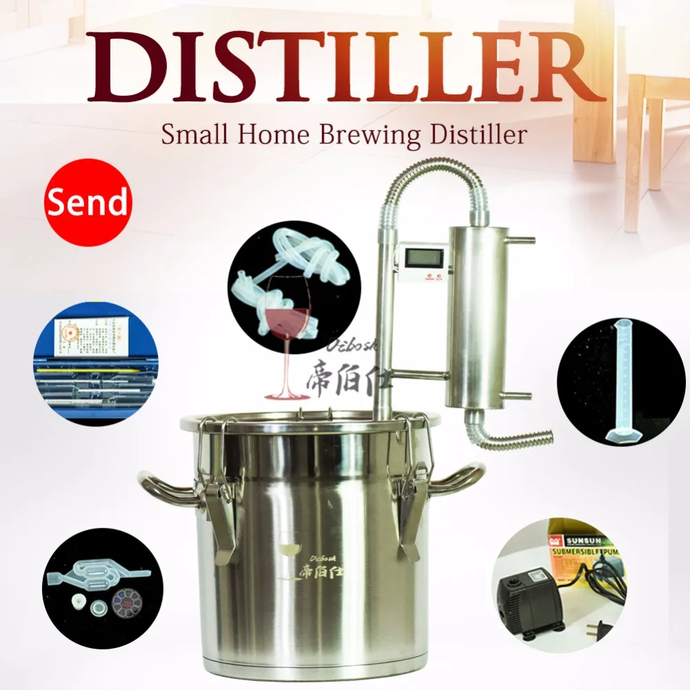 

HOT 12L 60L New Alambic Moonshine small-scale Homebrew Wine Distiller Stainless Steel Wine Distillation Equipment Brewing Tool