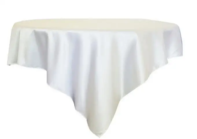 Шт. 1 шт. белый черный атлас Ткань скатерть покрытие стола для ресторана Банкетный отель элемент сервировки для свадебного стола покрытие стола украшения - Цвет: white