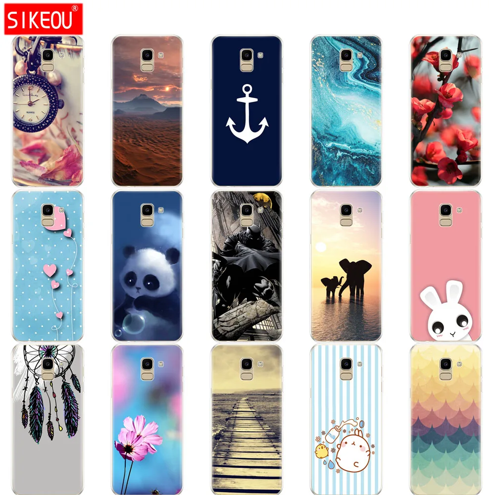 

silicone cover FOR Coque Samsung Galaxy J6 2018 Cover EU J600 J600F SM-J600F Soft Back case For Samsung J6 2018 coqa coque