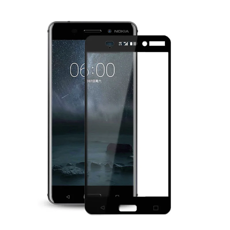 2.5D HD прозрачное закаленное стекло для Nokia 5 6 3 7Plus X6 полное покрытие Защита экрана