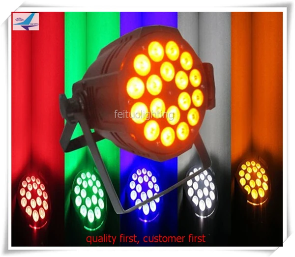 

A- 8/lot 18x15w rgbwa 5 in 1 aluminum led par 64 dj stage light dmx par light
