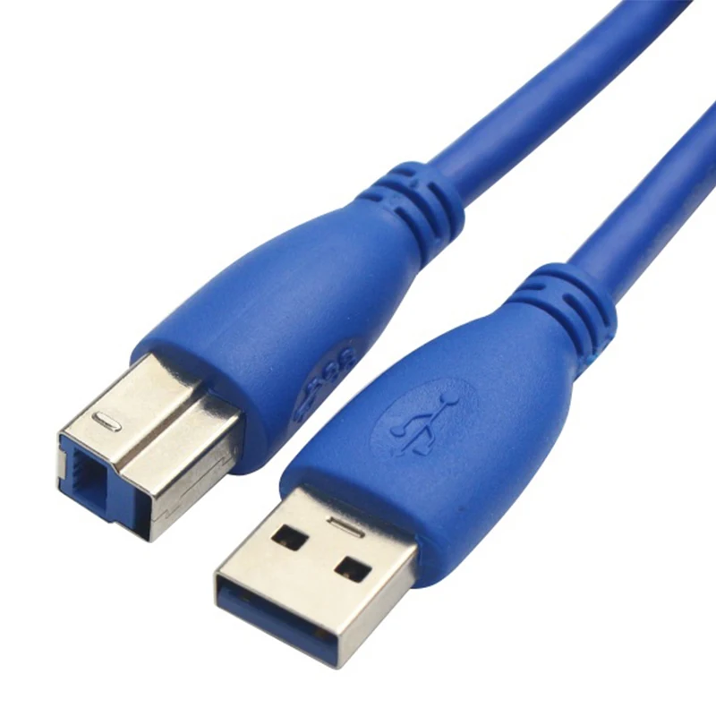 EGRINCY USB 3,0 кабель для передачи данных для принтера USB3.0 type A Male AM To B Male BM USB3.0 шнур для принтера сканер HDD 0,5 м 1 м 1,5 м 3 м 5 м 10 м - Цвет: Синий