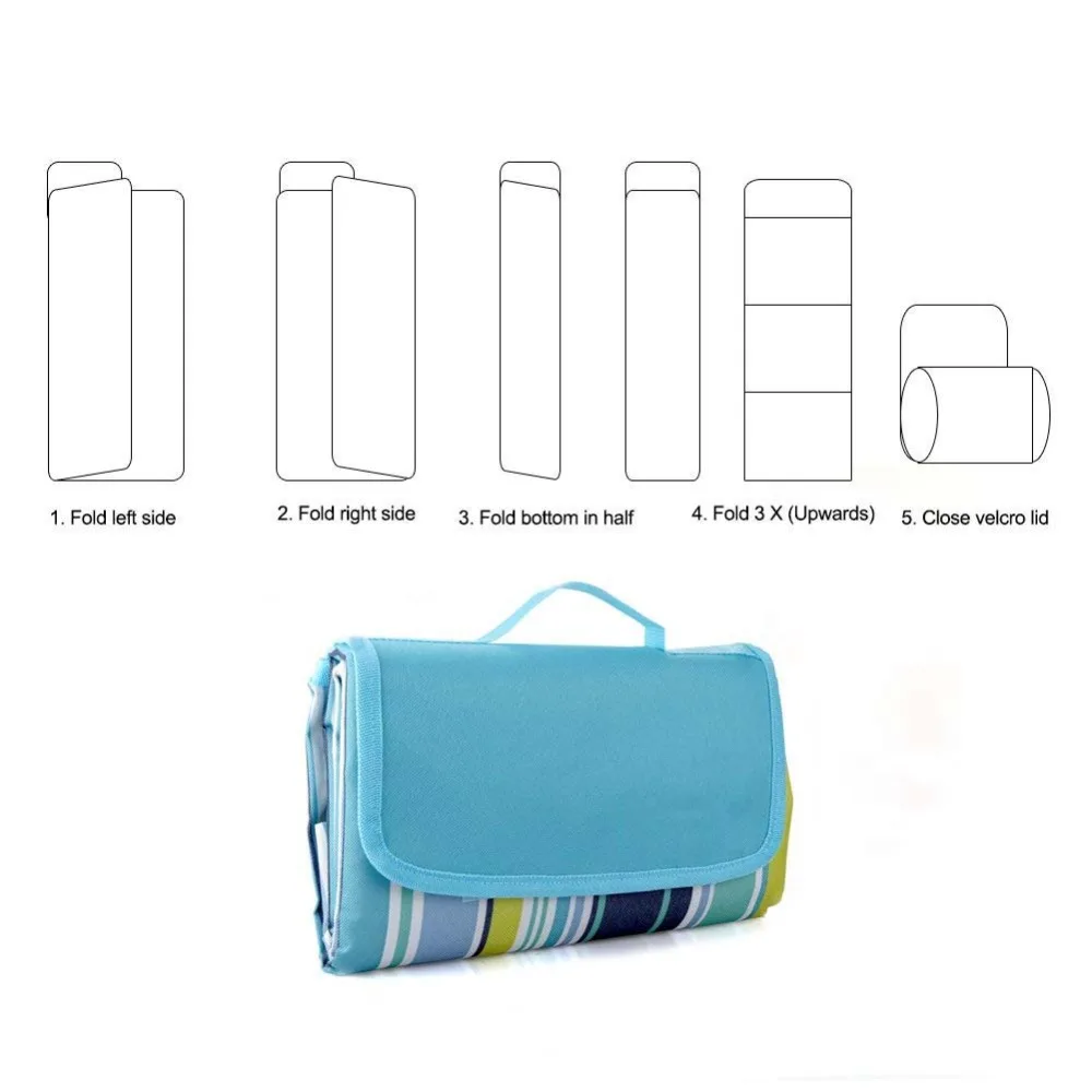 7959inch Outdoor Beach Blanket Water-Resistant Foldable Outdoor Camping Mat Multiplayer Tourist Sleeping Camping Hiking Pad Mat (10)