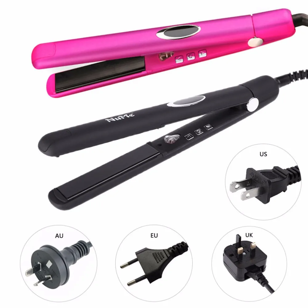 

3.5cmx27cm Salon Hair Infrared Negative Ions Ceramics Plate Straightener Volumizer Styler AU/EU/US/UK Plug