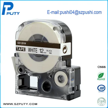 

Compatible Tape Cartridge Refill SS12KW for King Jim label Printer LW300 and LW400 12mm Black on White