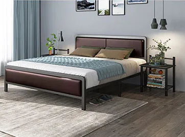Рама DYMASTY металлическая кровать железная кровать современный дизайн кровать/мода king/queen Размер мебель для спальни - Цвет: Шоколад