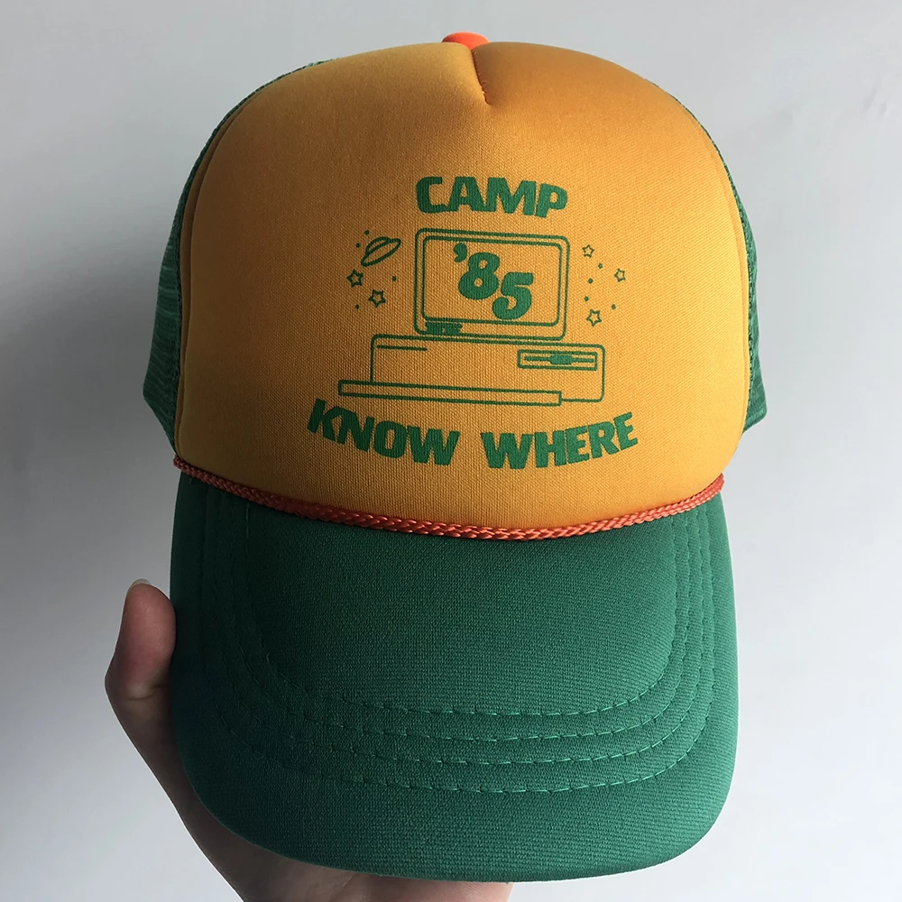 Stranger Things 3 Hat Dustin Cosplay Hats Camp Know Where Stranger Things Costume Props Adjustable Caps3
