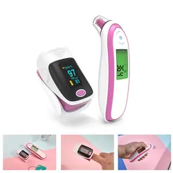 Взрослый Детский Электронный термометр палец Пульсоксиметр набор ЖК-дисплей Инфракрасный ушной налобный термометр бытовой здоровье и