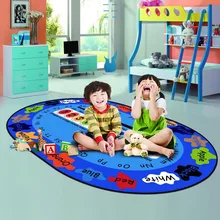 DeMissir синий с надписью мультфильм большой ковер для детей Гостиная Kids Play Игрушка Crawl Pad tapis tapete alfombras tappeto