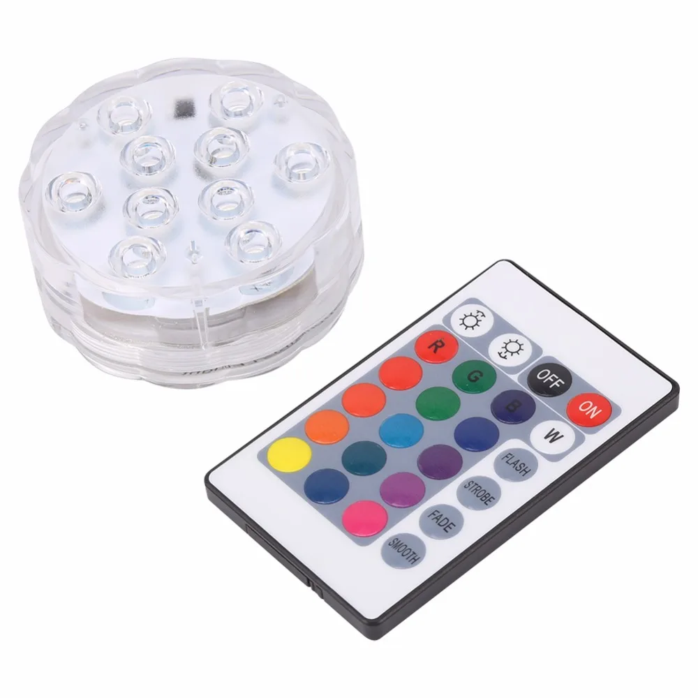 

Multicolor Submersible LED Light Waterproof Remote Controller Party Decorative Light Underwater Swimming Pool Vase Fish Light
