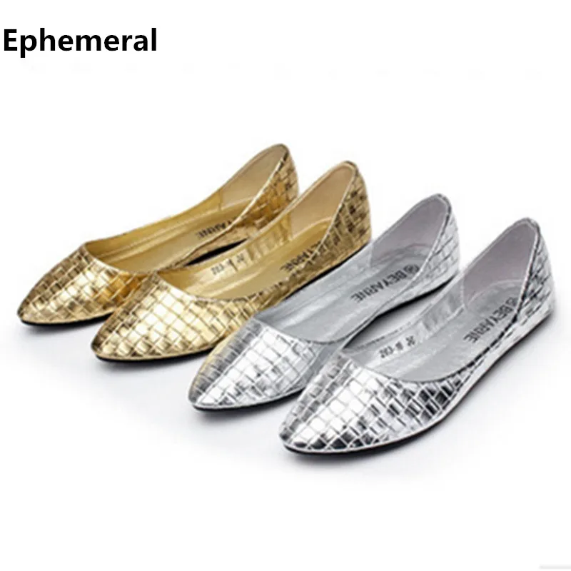 

Lady European and American style Checkered Plus size (4-15) Pointed toe Women Single Casual Flats Shopping Dancing Kvoll shoes