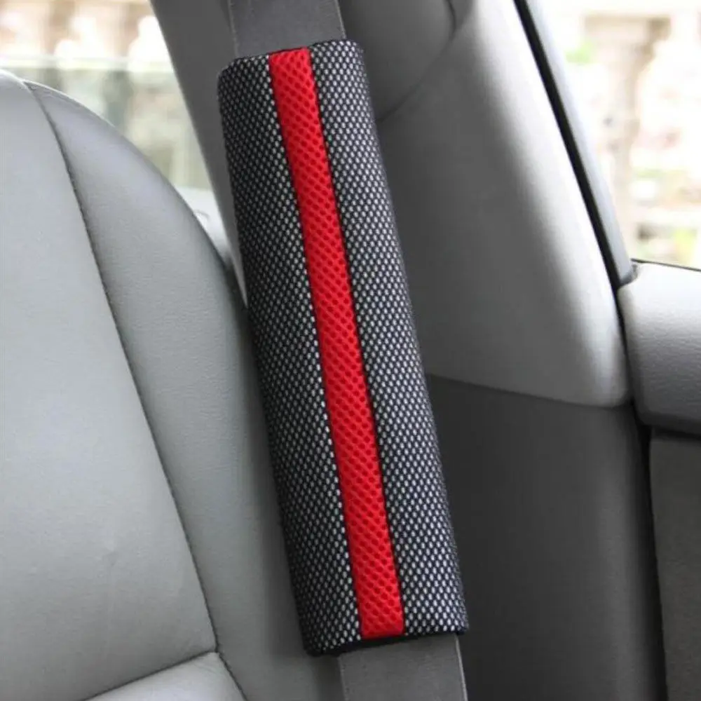 Car Styling Universal Safety Seat Belt Cover a pair Carbon Fiber Style