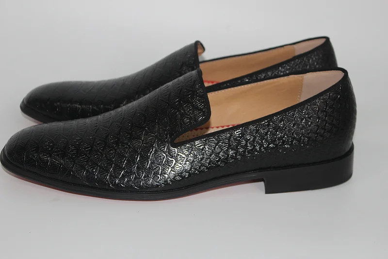

Akamatsu High Quality Men Leather Leisure Shoes Black Sankeskin Embossed Slip On Spring Autumn Business Shoes Casual Men Loafers