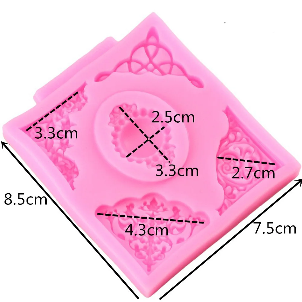 Лимитоолы кружева шаблон границы Декор Силиконовые формы торта Ретро Рома рельеф декоративный шоколад цветок выпечки Кондитерские инструменты