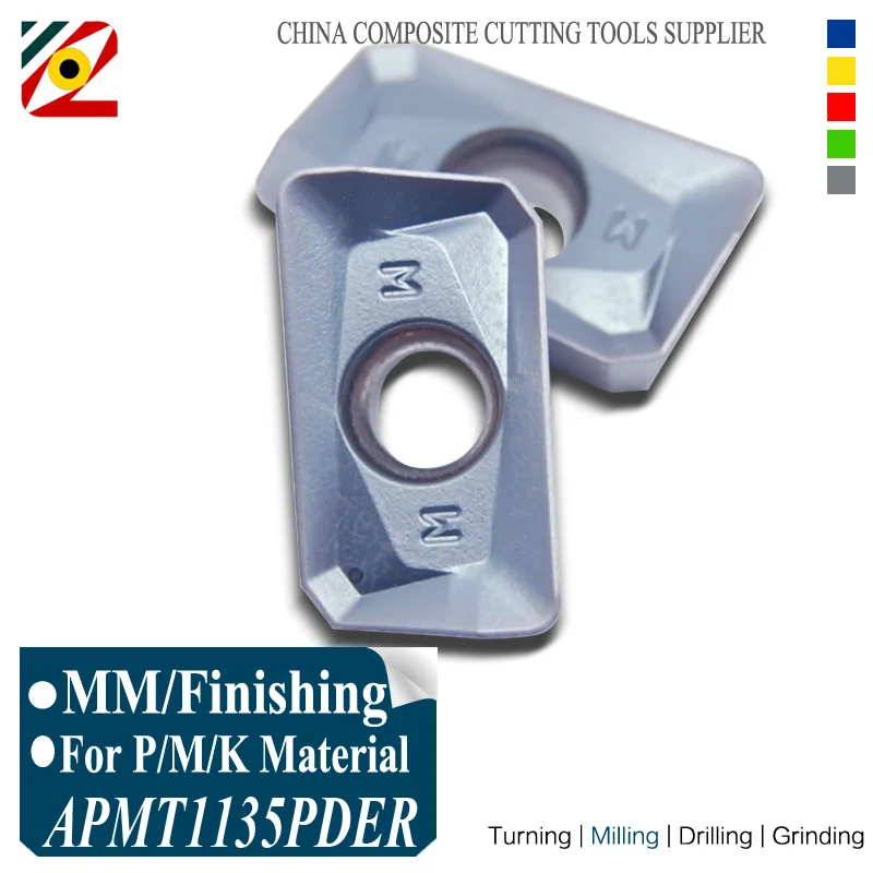 EDGEV APMT1135 PDER APMT 1135 PDR мм M2 карбидные режущие пластины для фрезы индексируемая