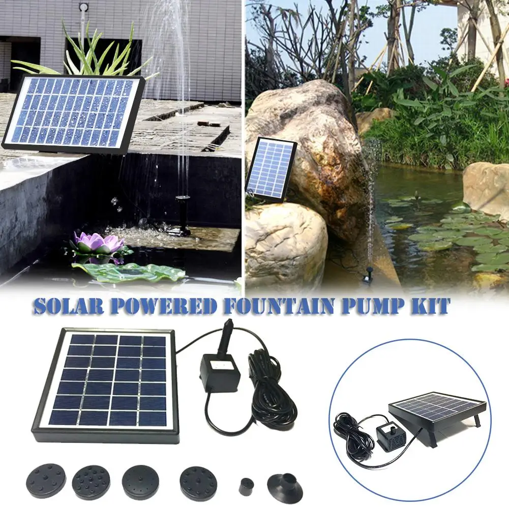 

2W 7V 220L/H Solar Water Pump Floating Panel Pool Solar Power Fountain Garden Garden landscape Garden Pond Watering Kit Dropship