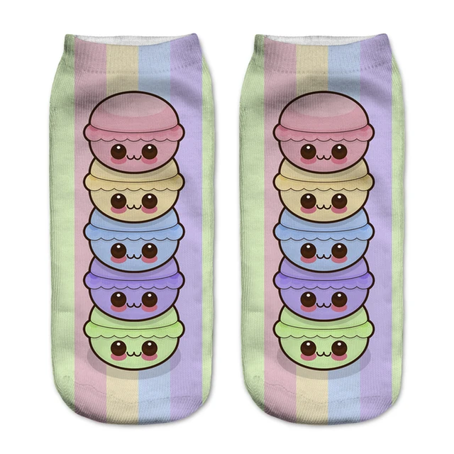 ZHBSLWT 3D Printed Women Socks New Unisex Cute Low Cut Ankle Socks Blue Cartoon Alpaca Women's Casual Socks Animal Shape 1