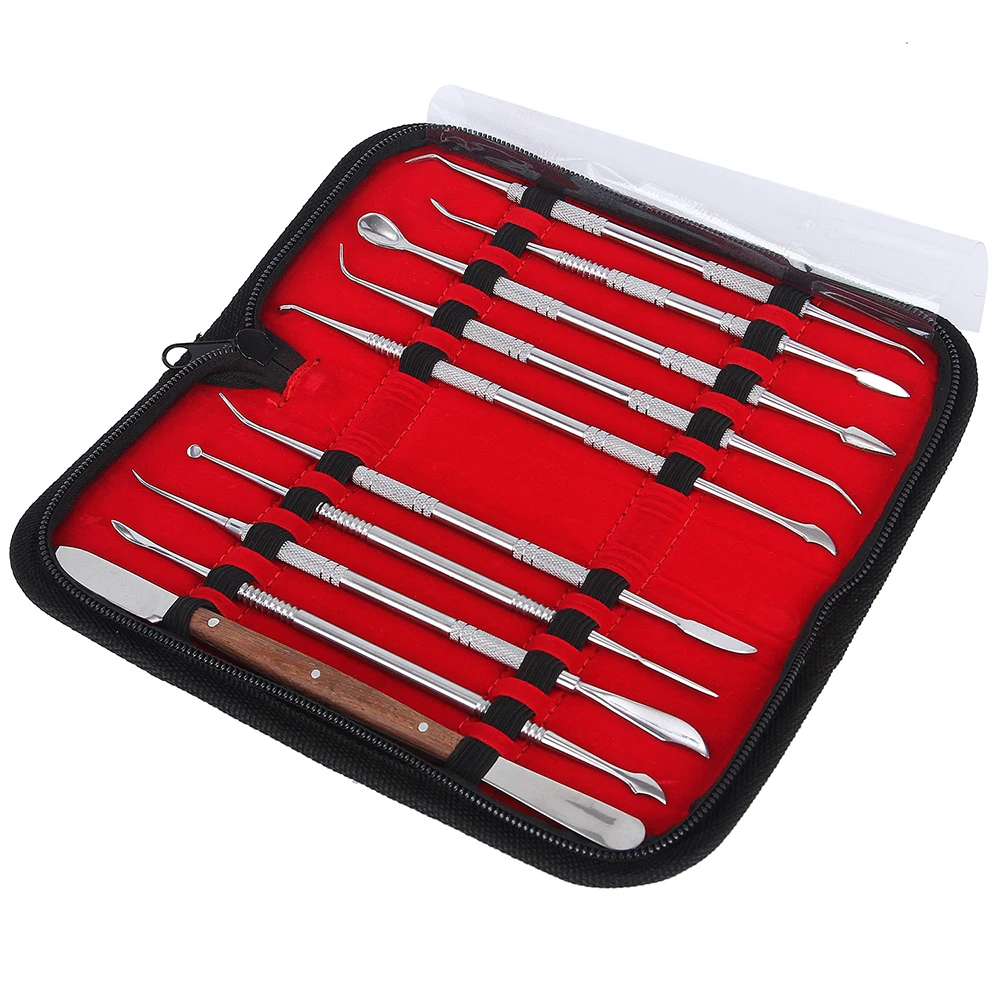 Goedkoop Hakkin 10 stuks Double Ended Carving Mes Set Wax Klei Sculptuur Carving Veelzijdige Kit DIY Craft Set F Amateur carver Kunstenaar