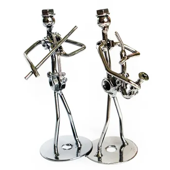 

Random Sent Creative Musician Figurines Suit Iron Crafts Desk Decor Home Decoration Party Tabletop Mini Statue Modern Decoration