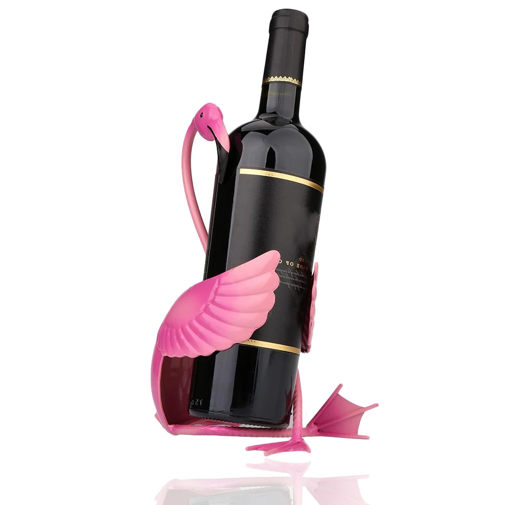 Фламинго держатель для вина металлическое домашнее вино держатель Полка практичная фигурка Винный Стеллаж сок, напиток бокал для шампанского домашний декор