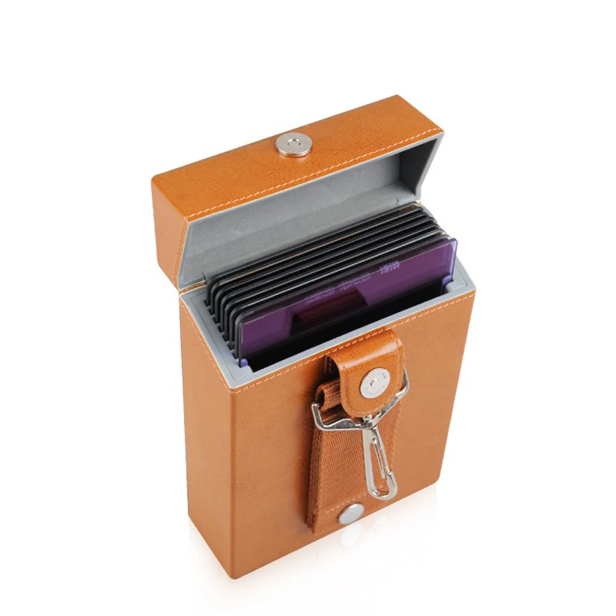 

NiSi 8 Slots Portable PU Leather Hard Filter Holder Storage Protector Case Pouch Bag Box for 100*100mm/100*150mm Square Filters