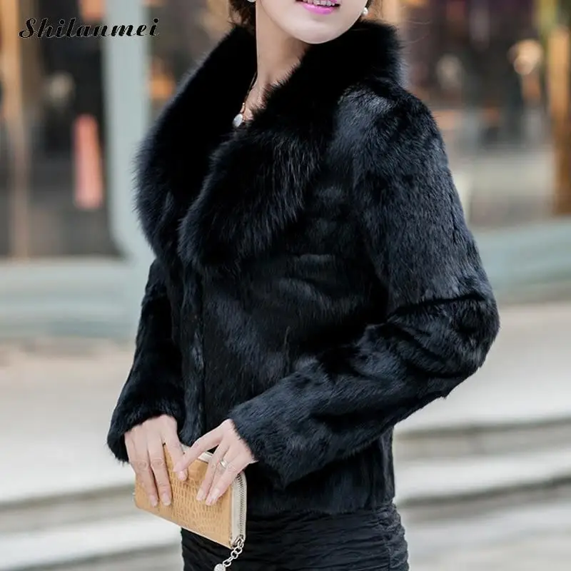 Пальто из искусственного меха женская теплая шикарная верхняя одежда с длинным рукавом черная белая розовая элегантная осенне-зимняя шуба куртка Верхняя одежда для вечеринки