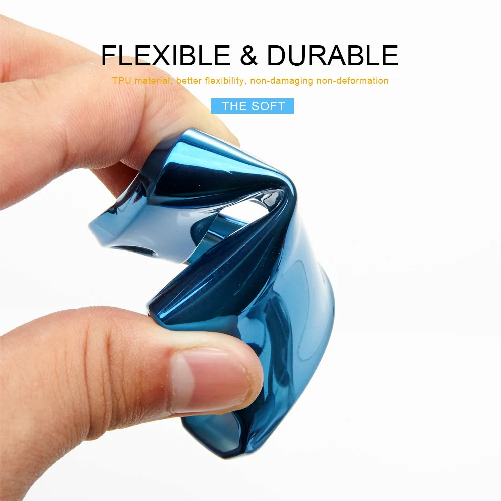KUKAKEY 6 Colors TPU Car Key Cover Case For Volkswagen VW Golf 7 GTI R MK7 Tiguan Key Bag Shell Holder Car Keyrings keychain
