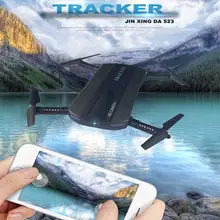 RC Helicopter WIFI with FPV Camera Foldable Quadcopter Phone Control Selfie RC Drone Mini Pocket Aircraft Tracker JXD 523