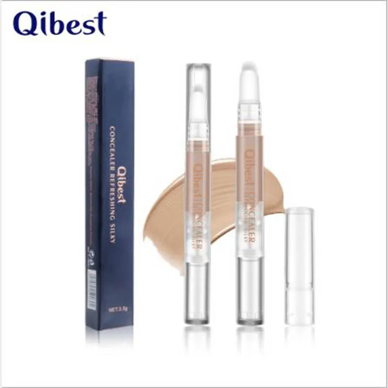 

QiBest Face Makeup Concealer Pen Effect Full Coverage Repairing Stick Brighten Skin Nude Makeup Concealer Blemish pen