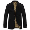 2022 otoño chaqueta de los hombres ropa de marca negocios Casual de algodón giro-abajo Collar de abrigo chaqueta hombre chaqueta ► Foto 3/5