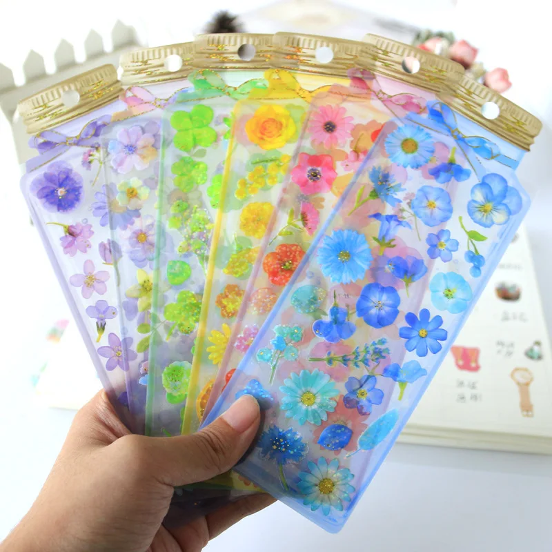 

Blooming Spring Fresh Glittering Flowers Bullet Journal Decorative Stationery Stickers Scrapbooking DIY Diary Album Stick