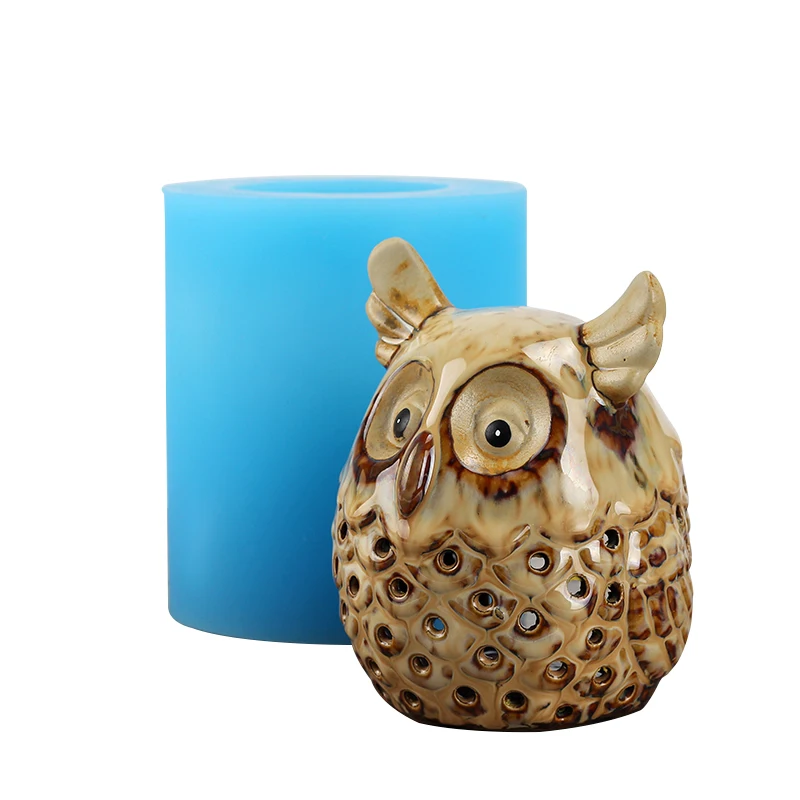 

3D Owl Shape Silicone Soap Candle Mold DIY Handmade Craft Chocolate Resin Clay Decorating Tool Mould