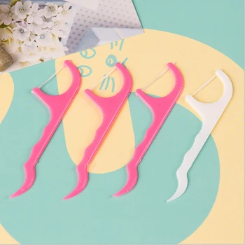 

100 Pcs New Disposable Oral Hygiene Dental Flosser Interdental Brush Teeth Stick Toothpicks Floss Pick Tooth Picks