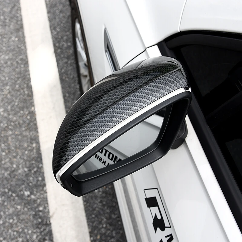For-Tiguan-mk2-2016-2017-2018-ABS-Carbon-fibre-Car-rearview-mirror-cover-Cover-Trim-Car (2)