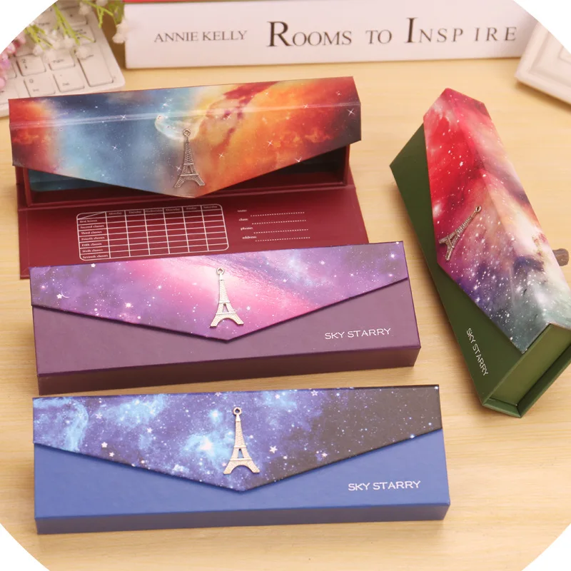 

Fantastic Star Sky Galaxy Casvas Hasp Pencil Case Pencil Bag Stationery Storage Bag School Office Supply Stationery