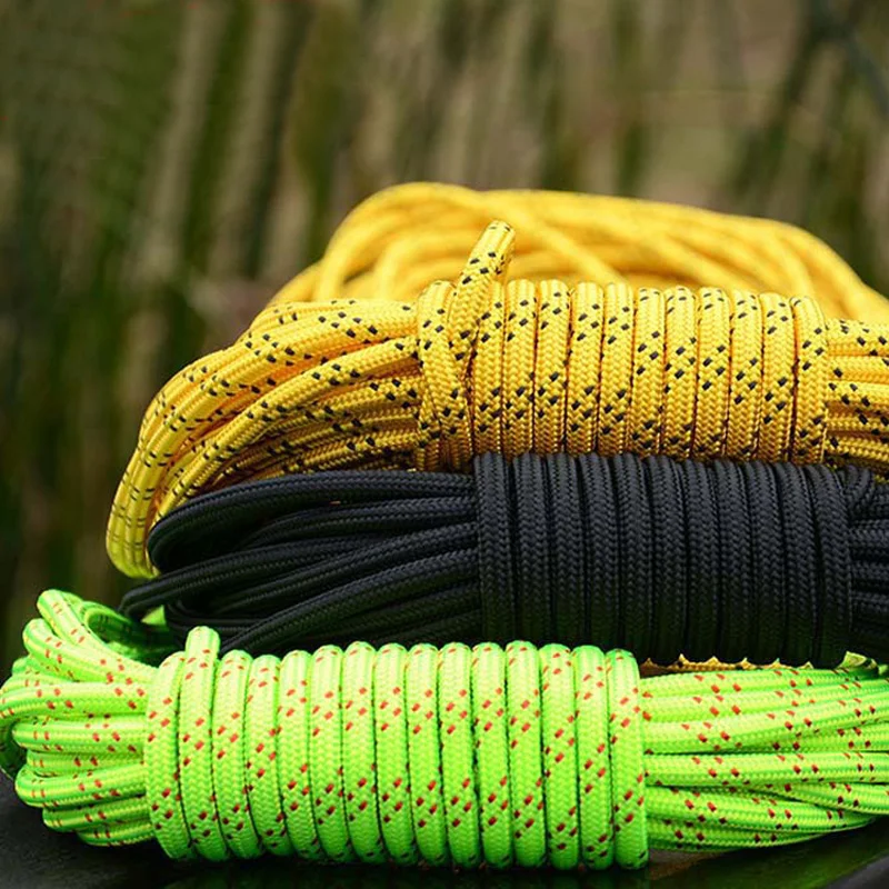 

Roadfisher Outdoor Rock Mountain Climbing Auxiliary Ropes Hiking Pulling Drawing Cord Bind Camp Road Wire Line Equipment Kits
