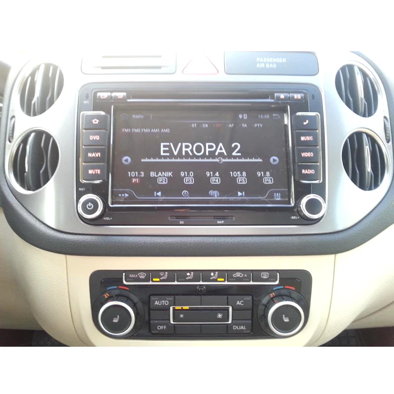 Clearance 2 din For Skoda/Seat/ For Volkswagen Passat/POLO/GOLF cassette player recorder android 9.0 GPS WIFI BT Steering wheel control 5