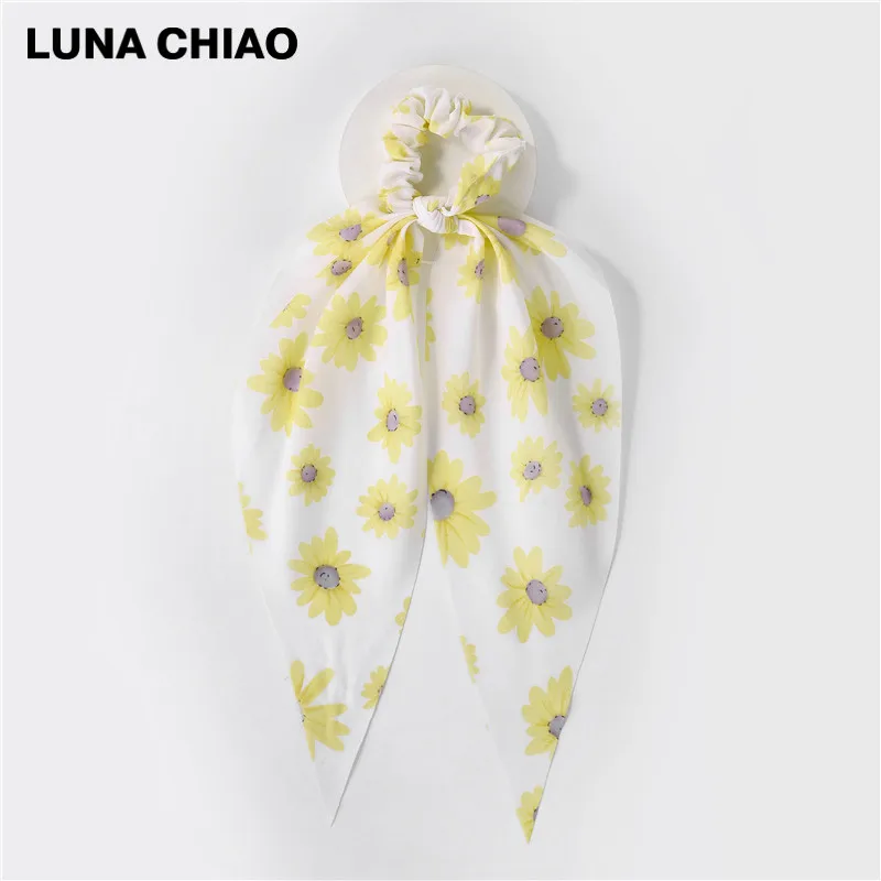 LUNA CHIAO, модные женские аксессуары для волос, тканевые банданы, резинки для волос, змеиный Леопардовый принт, шарф, конский хвост, держатель - Цвет: 44