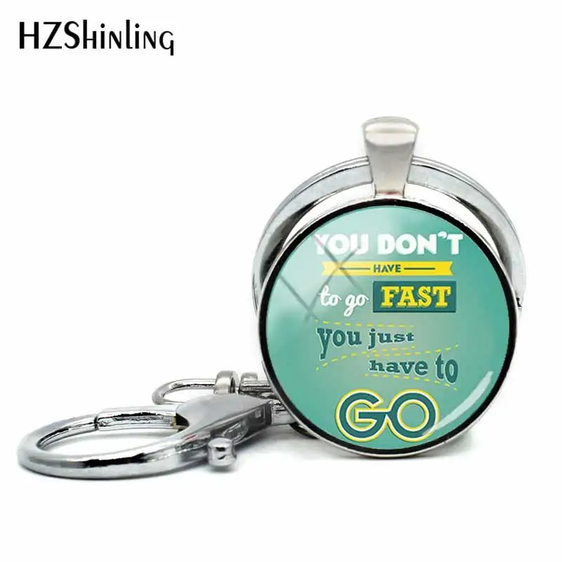 2018 New Life Is Better In Running Shoes Keyring Run Quote Key Chain Stranger Keyrings Handmade Jewelry HZ5