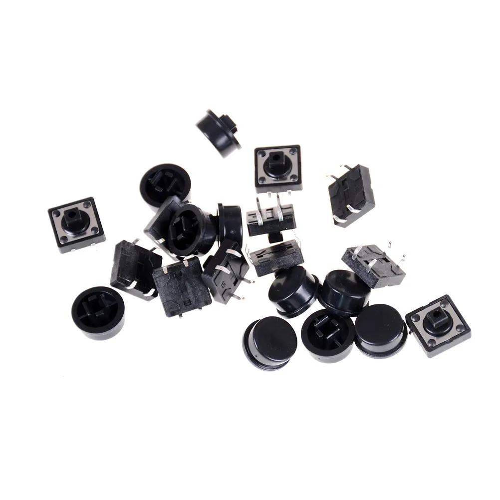10 шт./компл. 12x12x12mm моментальный тактовый переключатель 4-контактный Тактильный