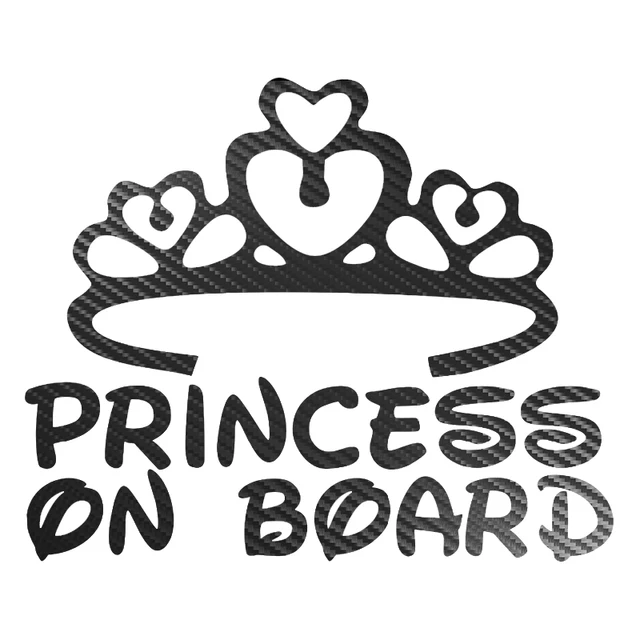 PRINCESS ON BOARD Baby Child Safety Window Bumper Car Sign Decal Warning Sticker PRINCESS ON BOARD Baby Child Safety Window Bumper Car Sign Decal Warning Sticker