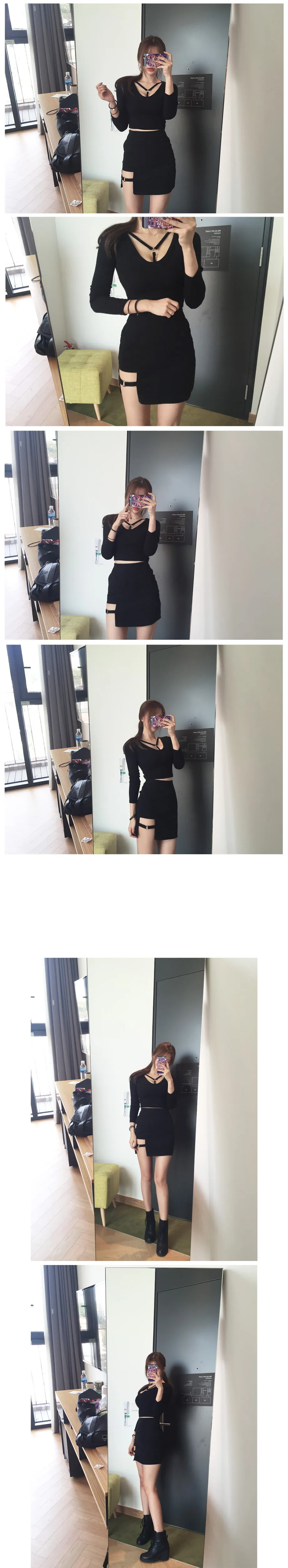 MSSNNG  Women's Skirts Mini Asymmetrical Saias Black High waist Female Jupe 2017 Design Faldas Female Personality Party Skirt (2)
