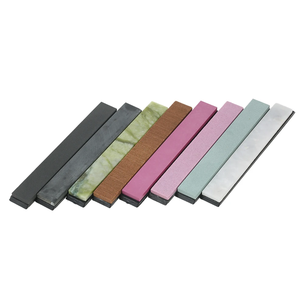8pcs/set Knife Sharpening Stone Whetstone Sharpener with Base