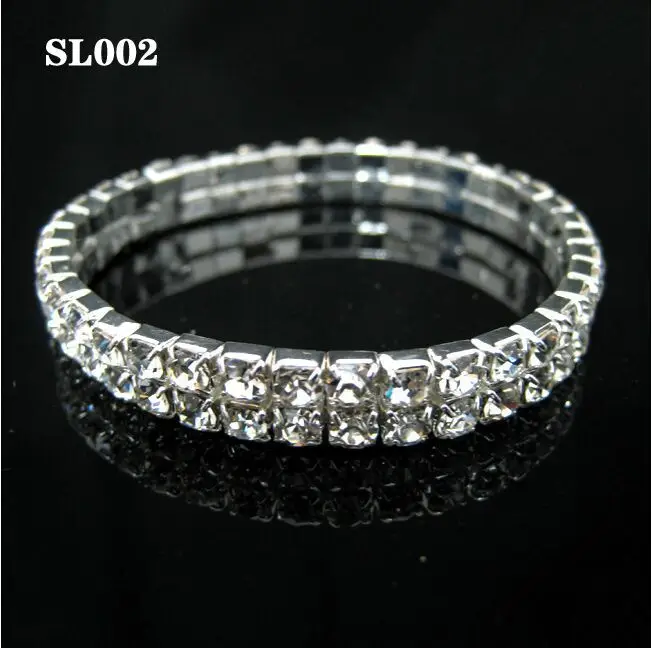 New Geometric Crystal Strand Bracelets Gold Silver Rhinestone Crystal Bracelet Jewelry for Women Girl Gift