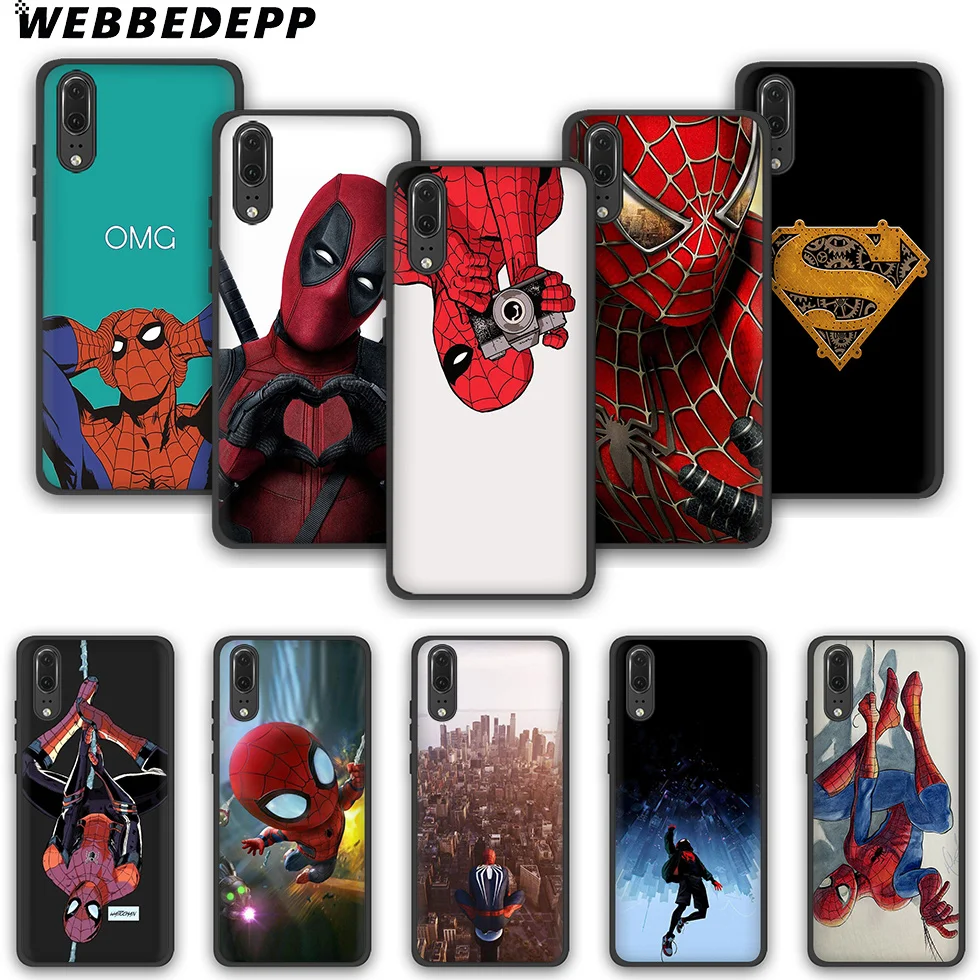 WEBBEDEPP чехол для телефона из ТПУ с человеком-пауком Huawei P10 P20 P30 Lite Pro Y6 Y7 prime 2018 Y9 2019 |