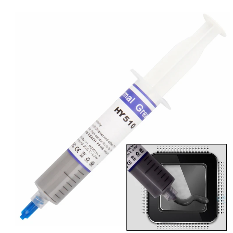 

High Grade Stability HY510 Grey Thermal Conductive Grease Paste Compound Silicone For CPU GPU Chipset Cooling Silicone Grease